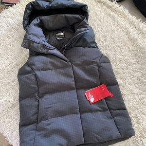 The north face women nuptse vest jacket down small grey